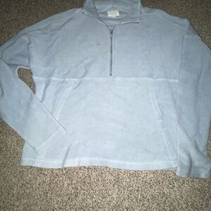 Thread & Supply Sky Blue Quarter-Zip Pullover